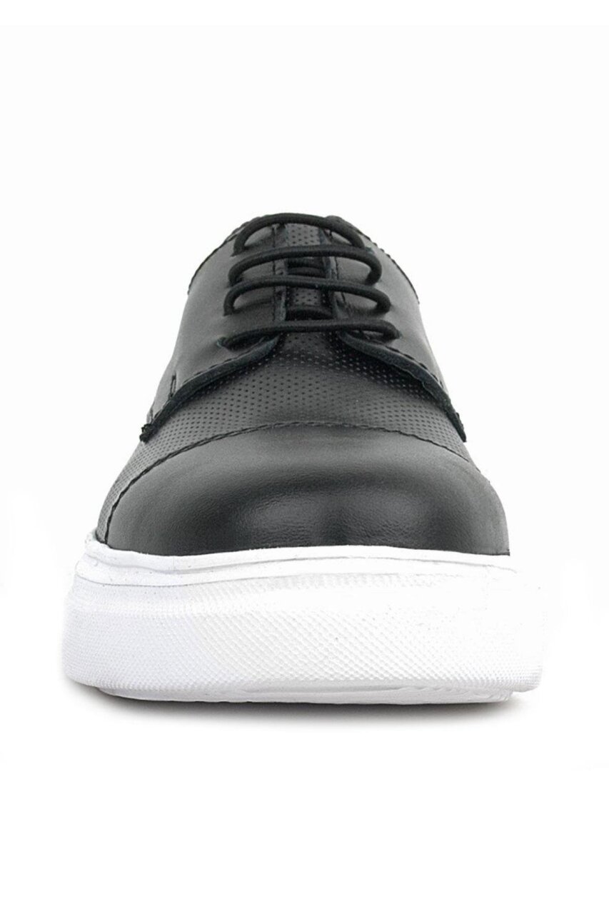 حذاء كلاسيكي للأطفال من راكر بلاس مصنوع من الجلد الطبيعي باللون الأسود ونعل عالٍ - 3