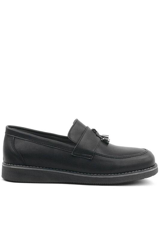 Rakerplus Siyah Mat Loafer Klasik Çocuk Ayakkabısı - 3