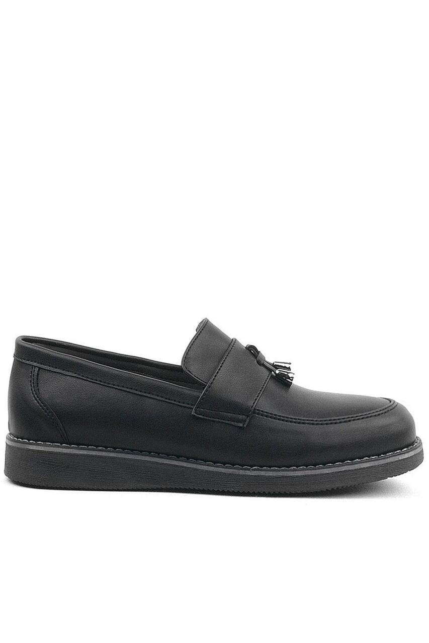 Rakerplus Siyah Mat Loafer Klasik Çocuk Ayakkabısı - 3