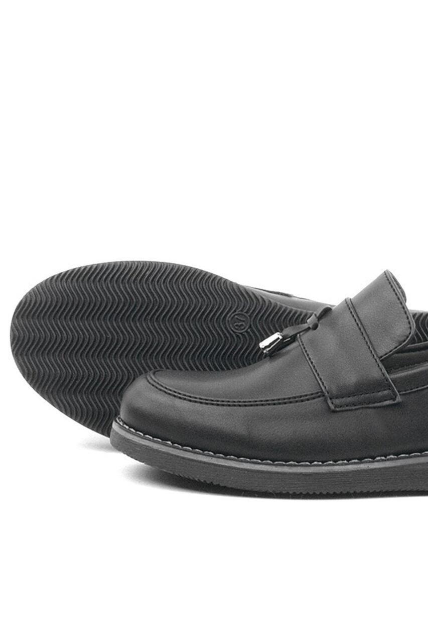 Rakerplus Siyah Mat Loafer Klasik Çocuk Ayakkabısı - 6