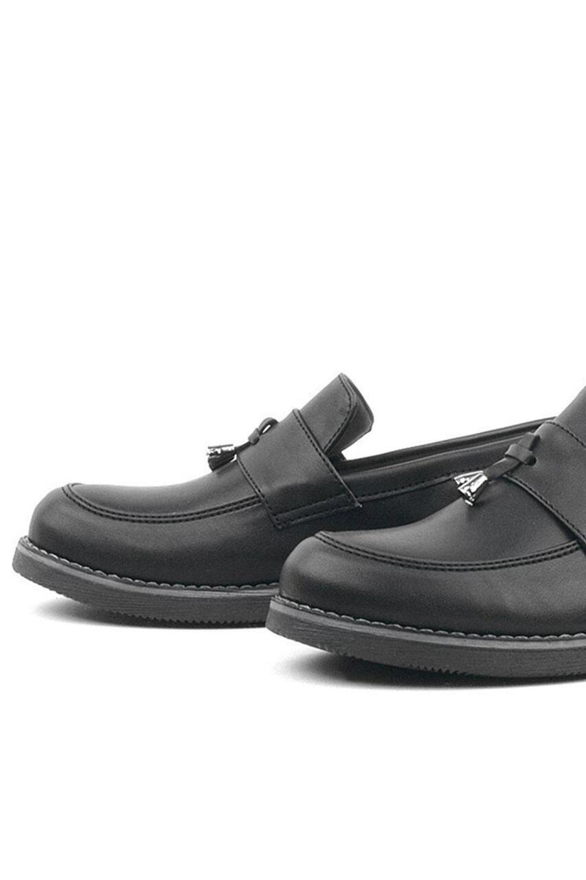 Rakerplus Siyah Mat Loafer Klasik Çocuk Ayakkabısı - 7