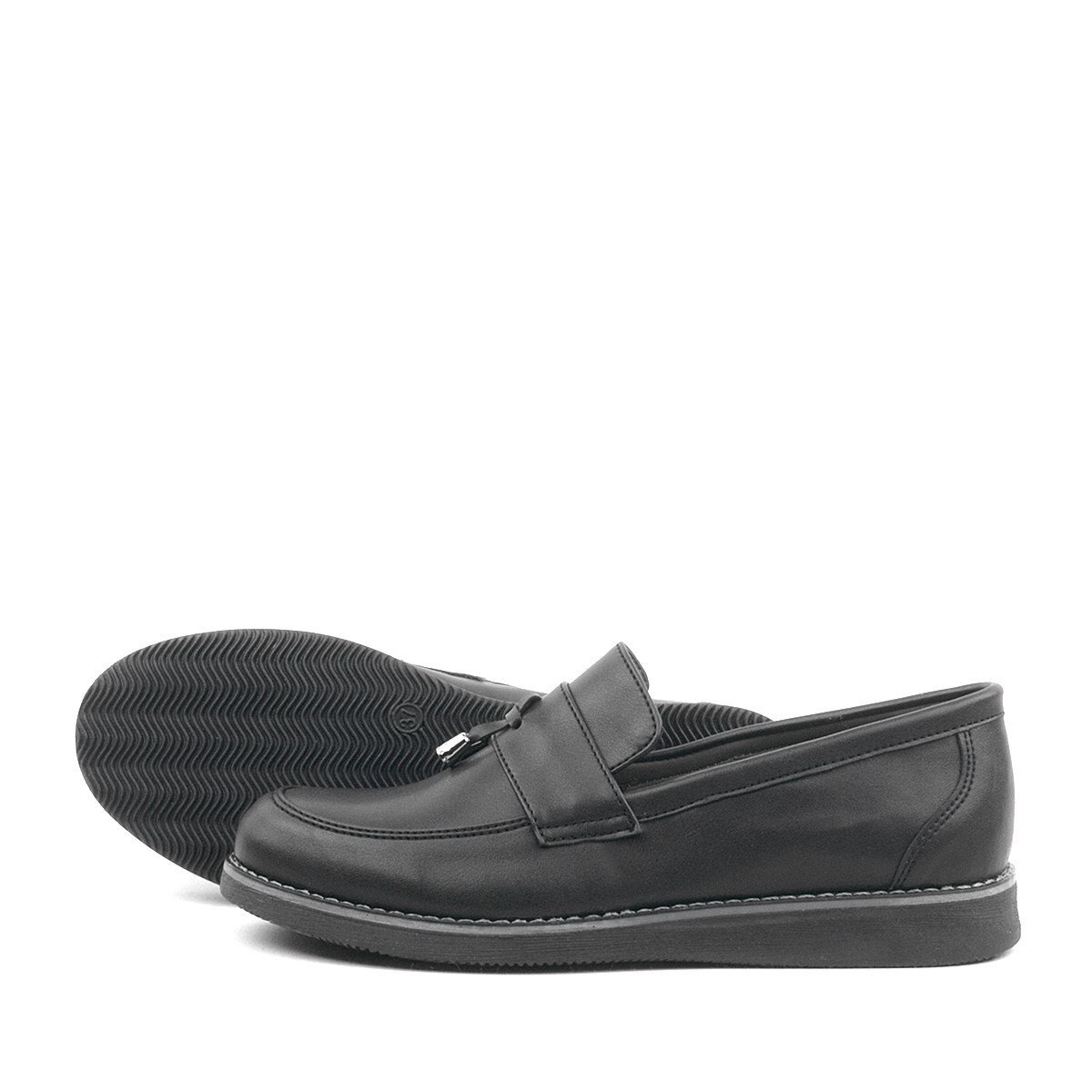 Rakerplus Siyah Mat Loafer Klasik Çocuk Ayakkabısı - 6
