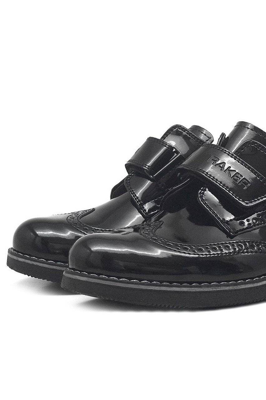 حذاء راكر بلاس هيدرا من الجلد اللامع بشريط فيلكرو للأولاد والمراهقين - 6