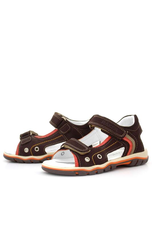 Rakerplus Hakiki Deri Kahverengi Cırtlı Erkek Çocuk Sandalet - 5