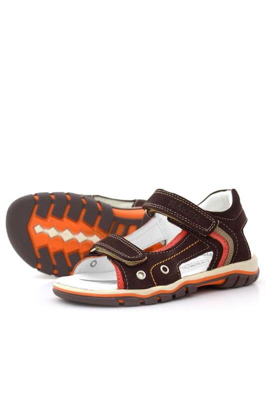 Rakerplus Hakiki Deri Kahverengi Cırtlı Erkek Çocuk Sandalet - 6