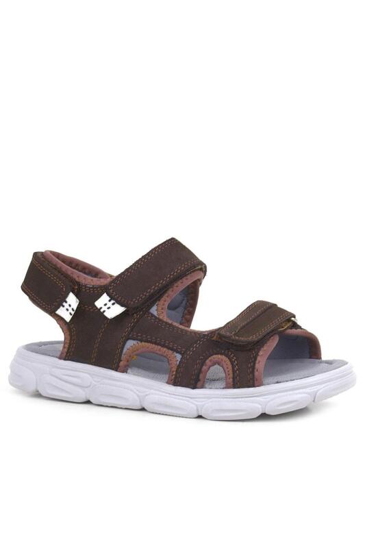 Rakerplus Wisps Genuine Leather Brown Kids' Sandals - Rakerplus