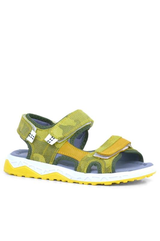 Rakerplus Genuine Leather Yellow Velcro Kids Sandal - Rakerplus