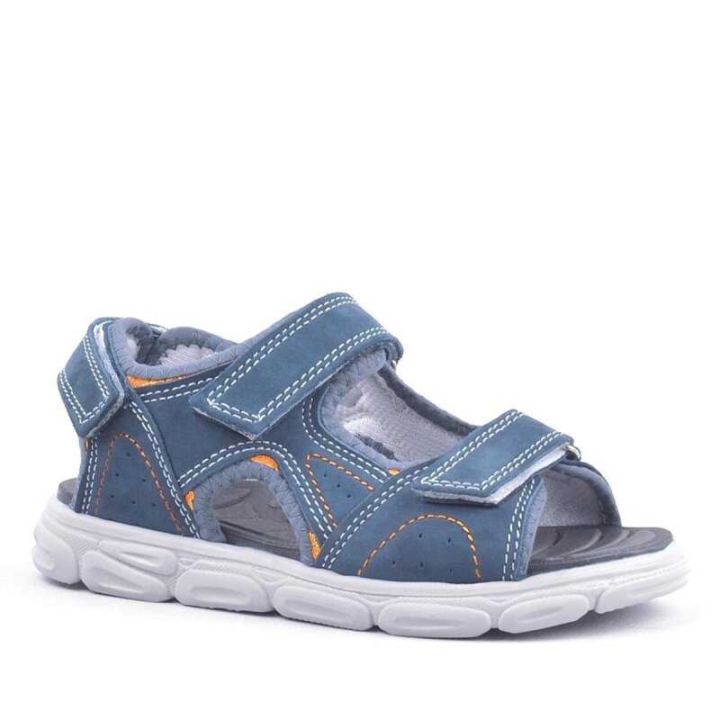 Rakerplus Genuine Leather Blue Velcro Kids Sandals - Rakerplus