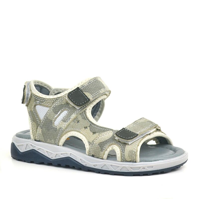 Rakerplus Genuine Leather Beige Comfort Sole Velcro Kids Sandals - Rakerplus