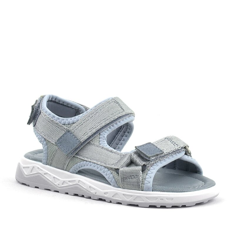Rakerplus Grey Cord Detail Comfort Sole Velcro Kids Sandals - Rakerplus