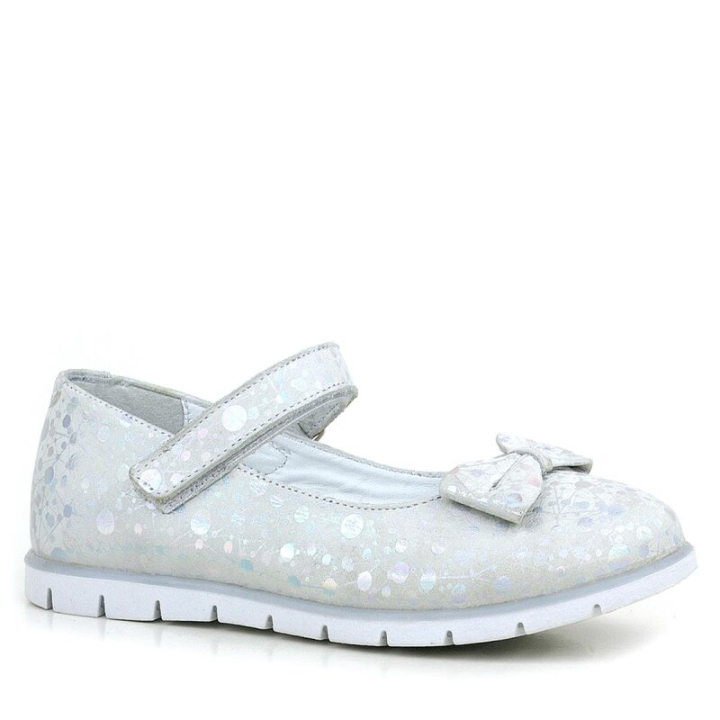 Rakerplus Genuine Leather Patterned Velcro Girls' Ballet Flats - Rakerplus