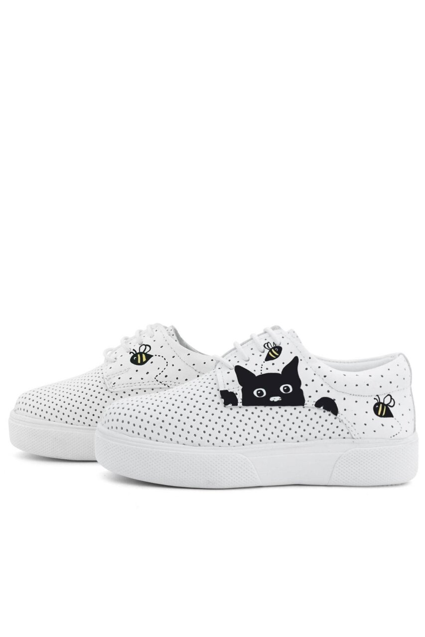 حذاء كاجوال للأطفال من راكر بلاس تي بونز، مصنوع من الجلد الطبيعي باللون الأبيض، بتصميم خاص ومرن - 6