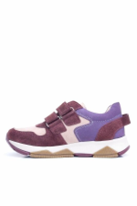 Rakerplus Hakiki Deri Bordo Pembe Metal Detaylı Kız Çocuk Sneakers Ayakkabı - 5