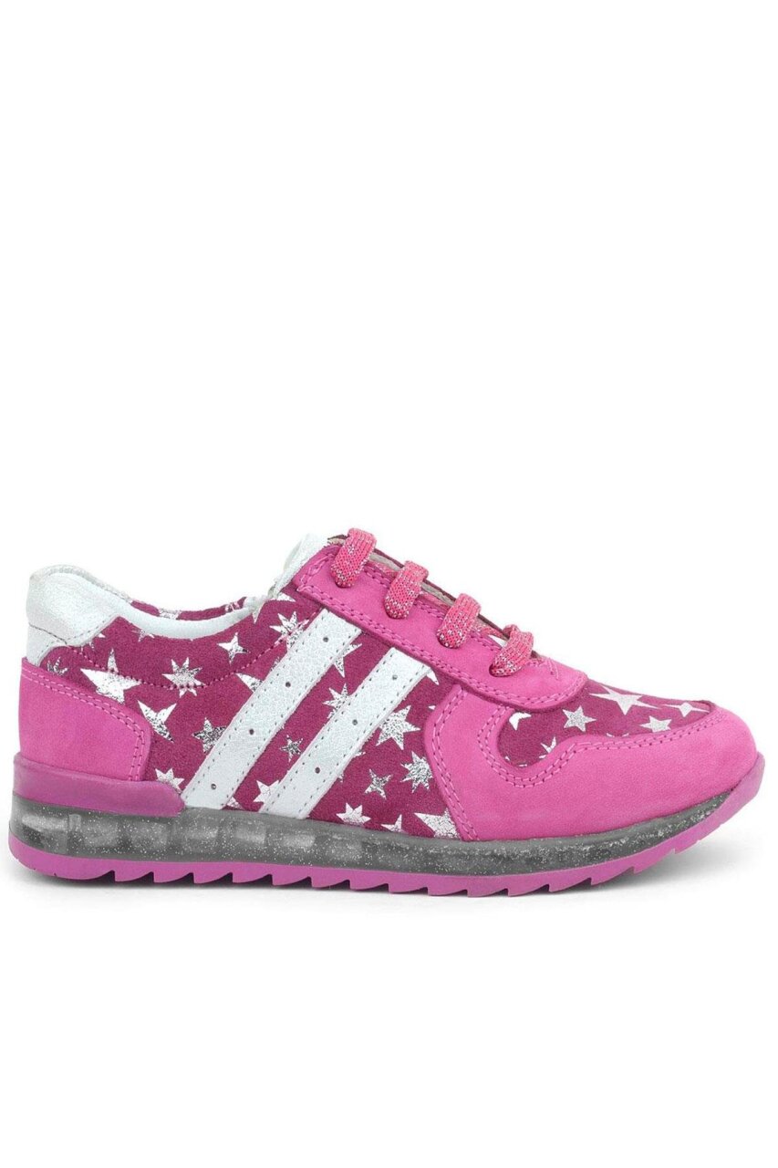 حذاء رياضي للبنات من الجلد الطبيعي بلون الفوشيا اللامع من راكر بلاس - 2