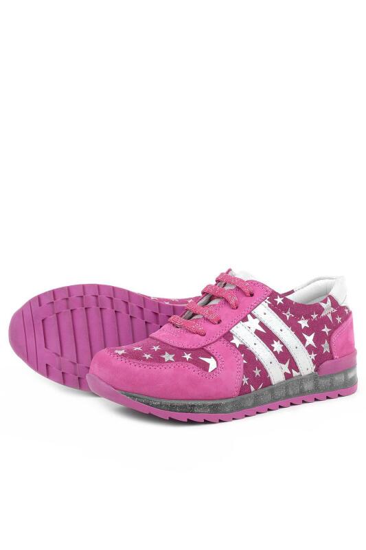 حذاء رياضي للبنات من الجلد الطبيعي بلون الفوشيا اللامع من راكر بلاس - 6