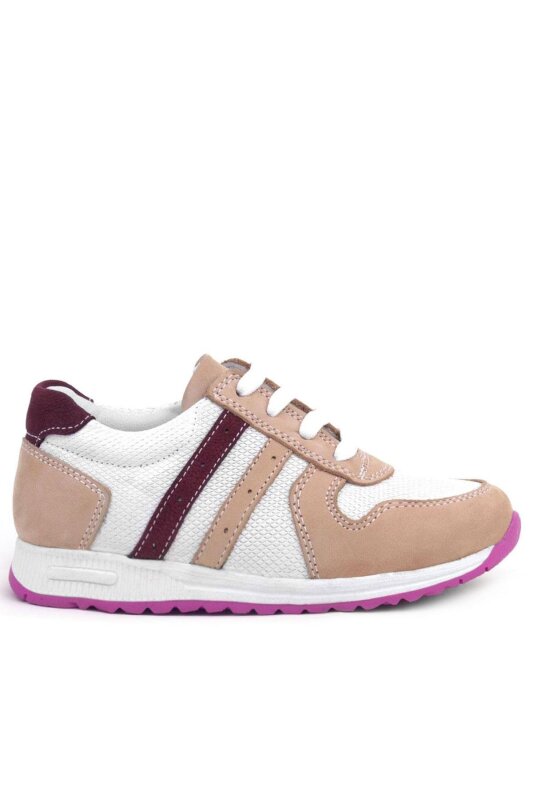 Rakerplus Hakiki Deri Pembe Fuşya Tabanlı Kız Çocuk Günlük Spor Ayakkabı - 2