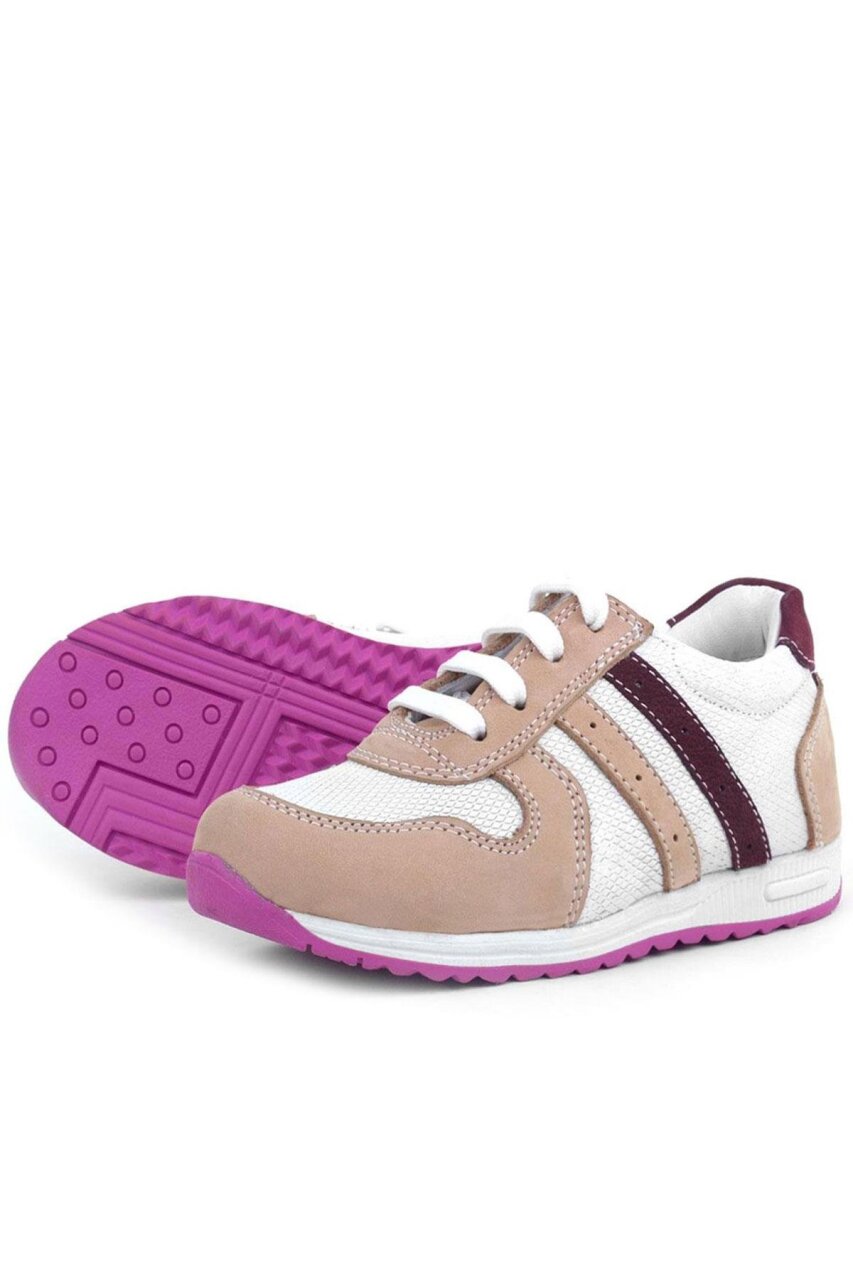 Rakerplus Hakiki Deri Pembe Fuşya Tabanlı Kız Çocuk Günlük Spor Ayakkabı - 6