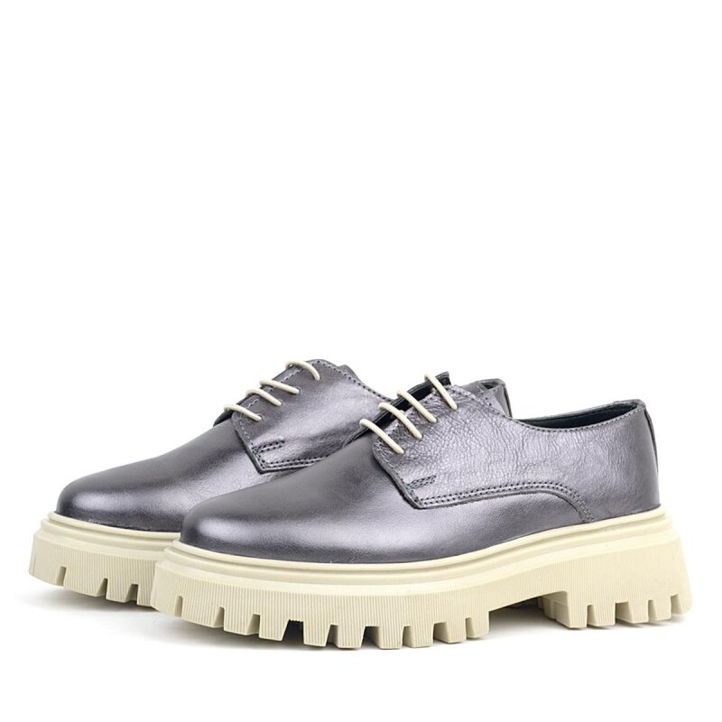 حذاء أوكسفورد كاجوال برباط من الجلد الطبيعي من راكر بلاس بلاتينيوم - 4