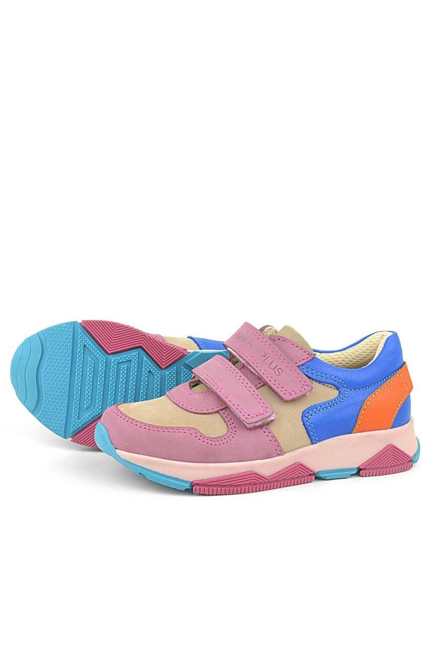 Rakerplus Hakiki Deri Pembe Çocuk Sneakers Spor Ayakkabı - 5
