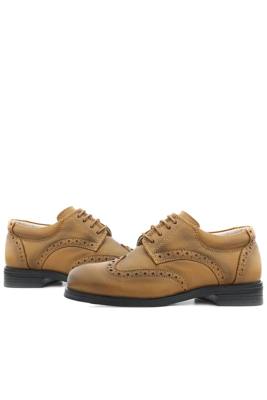 حذاء كلاسيكي للأولاد من الجلد الطبيعي من راكر بلاس تيتان بلون بني فاتح - 8