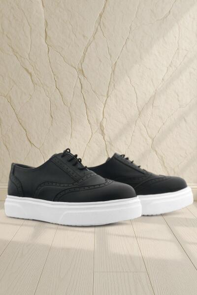 حذاء أوكسفورد كلاسيكي للأطفال من راكر بلس مصنوع من الجلد الطبيعي باللون الأسود ونعل خفيف - Rakerplus