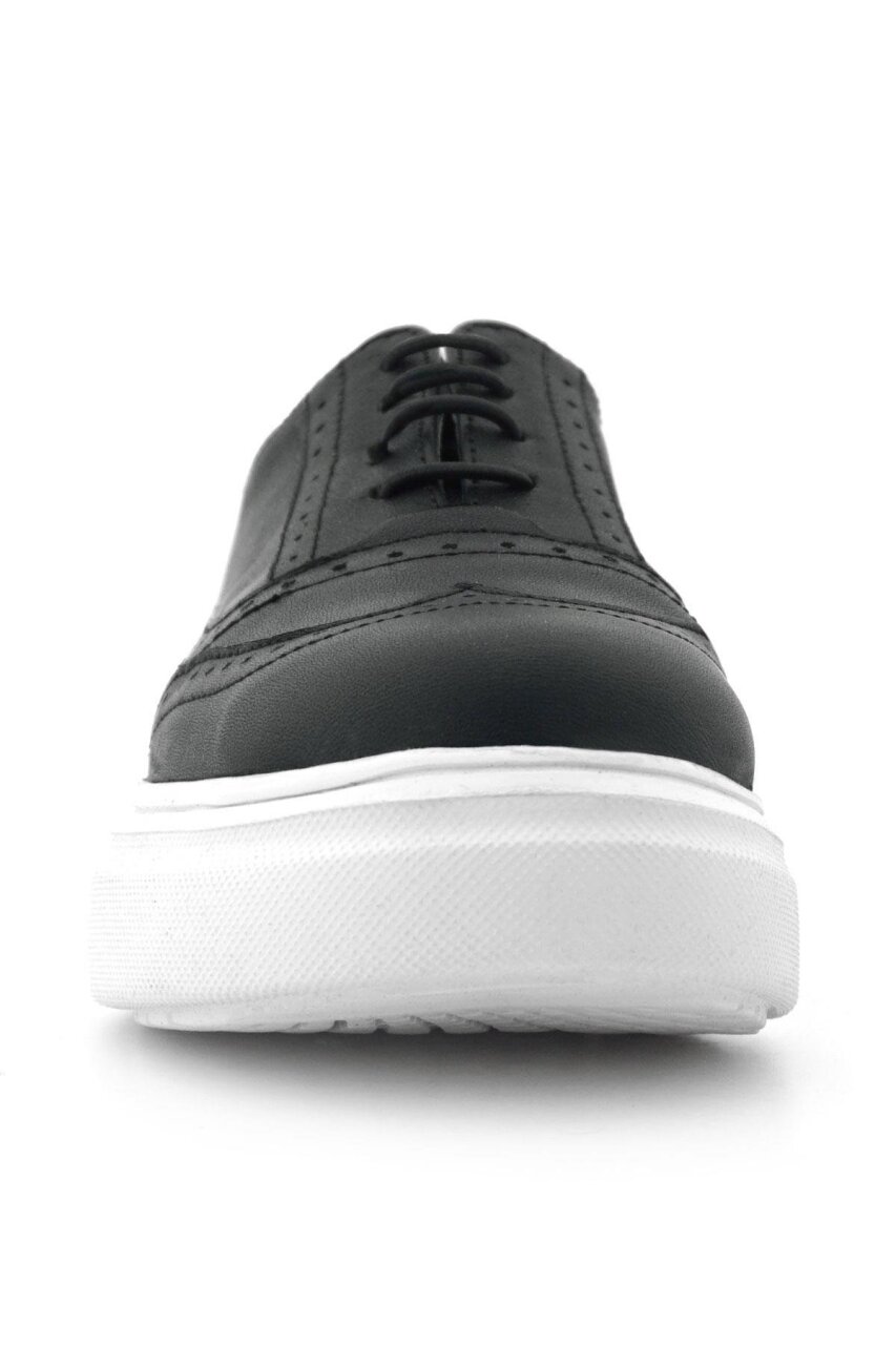 حذاء أوكسفورد كلاسيكي للأطفال من راكر بلس مصنوع من الجلد الطبيعي باللون الأسود ونعل خفيف - 4