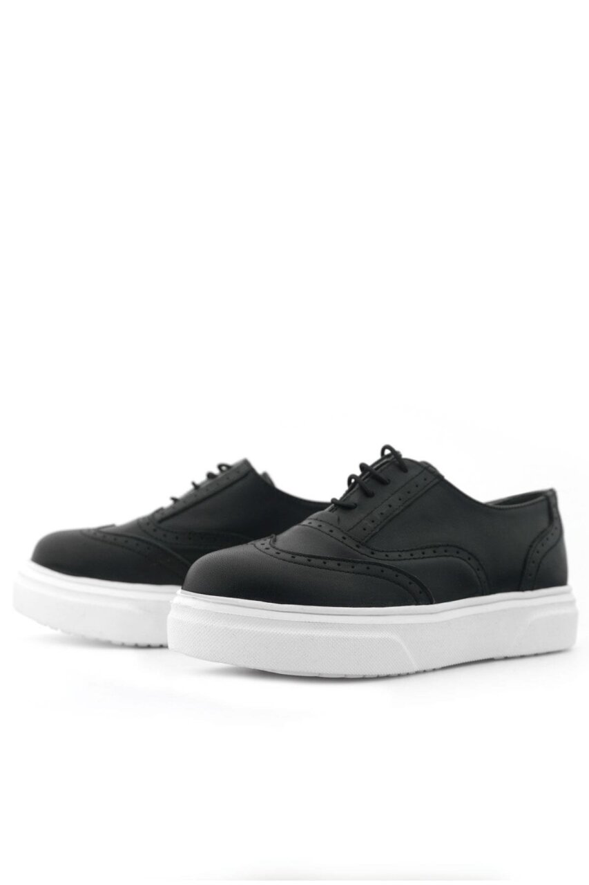 حذاء أوكسفورد كلاسيكي للأطفال من راكر بلس مصنوع من الجلد الطبيعي باللون الأسود ونعل خفيف - 6