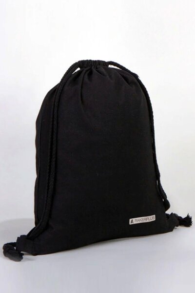 Rakerplus Siyah 35x40 cm Unisex Ham Bez Büzgülü Sırt Ayakkabı Çantası - Rakerplus