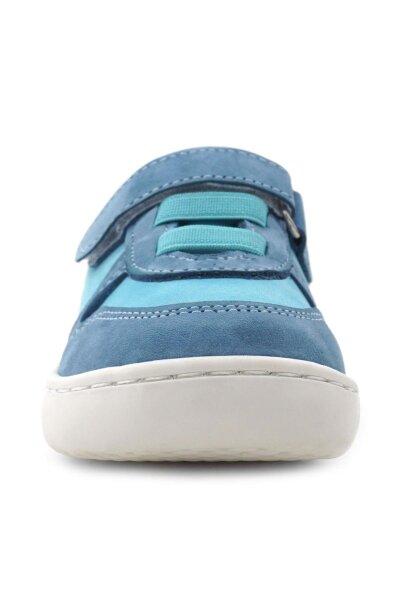 حذاء رياضي للأطفال من راكر بلس بوب مصنوع من الجلد الطبيعي باللون الأزرق والأخضر مزود بشريط فيلكرو مطاطي - 4