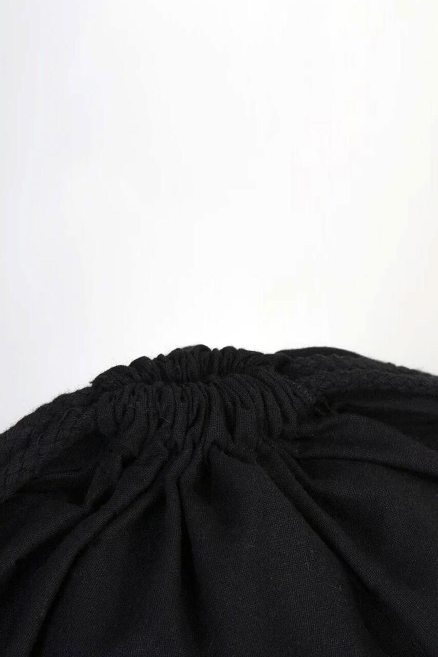 Rakerplus Siyah 35x40 cm Unisex Ham Bez Büzgülü Sırt Ayakkabı Çantası - 5