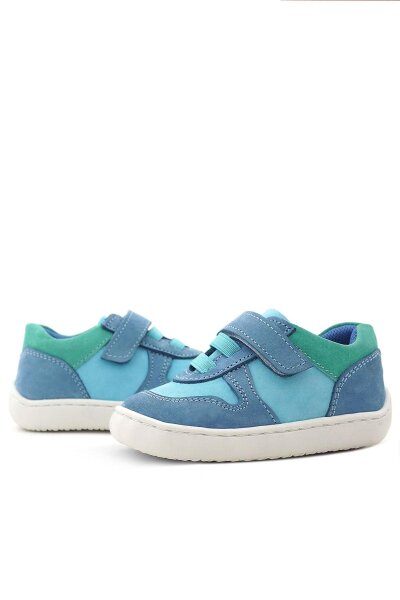 حذاء رياضي للأطفال من راكر بلس بوب مصنوع من الجلد الطبيعي باللون الأزرق والأخضر مزود بشريط فيلكرو مطاطي - 8