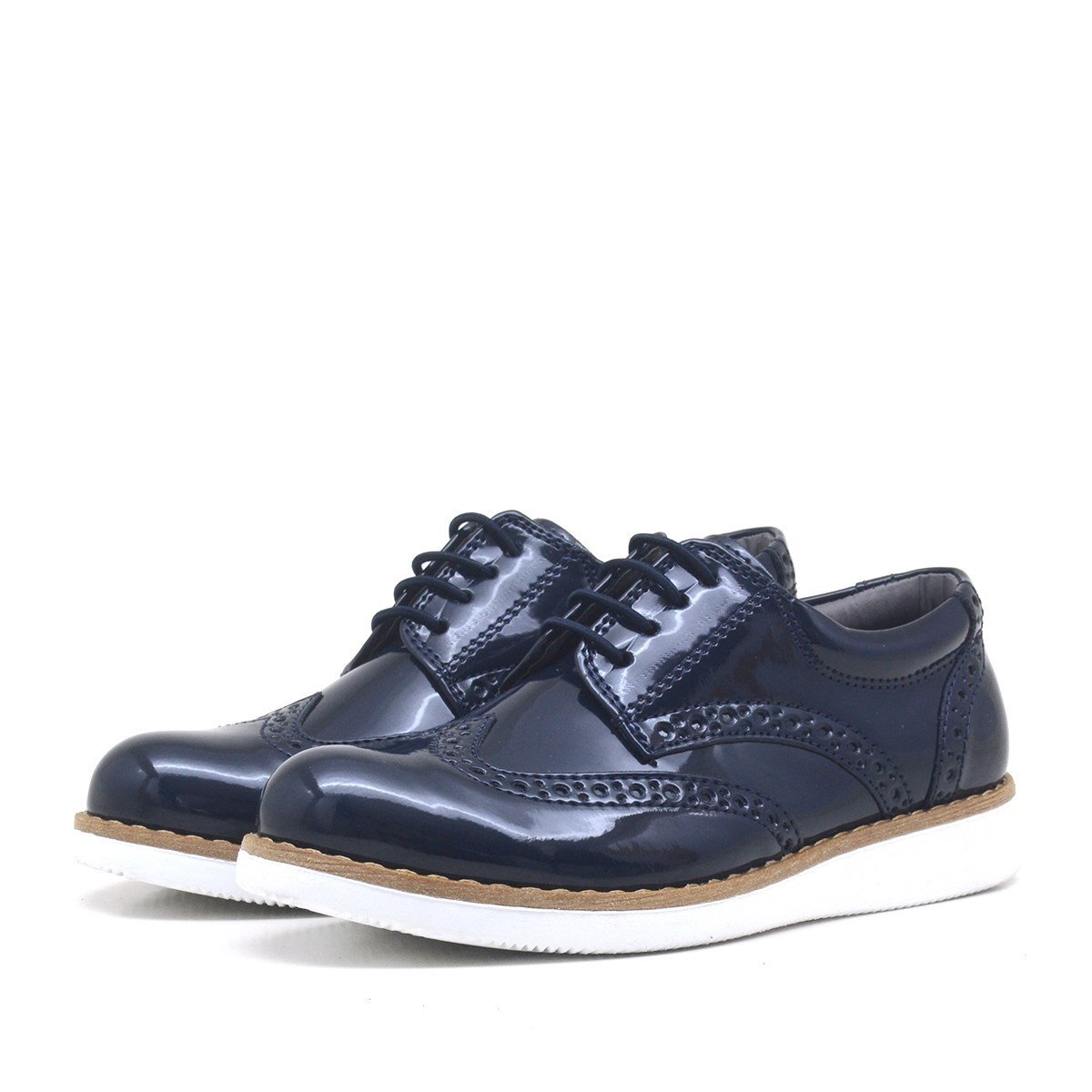 حذاء سهرة للأولاد من راكر بلاس هيدرا مصنوع من الجلد اللامع ونعل أبيض مرتفع - 3