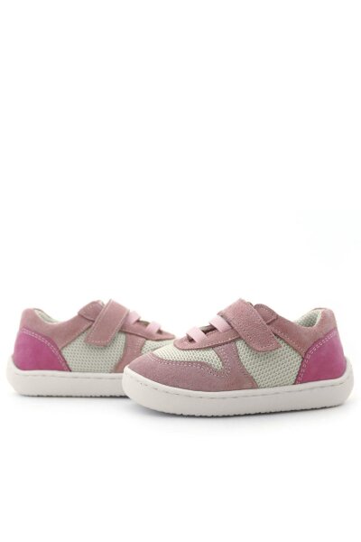 حذاء رياضي للأطفال من راكر بلاس بوب مصنوع من الجلد الطبيعي باللون الوردي الفاتح مع شريط فيلكرو مطاطي - 8