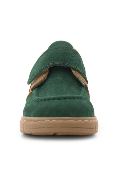 Rakerplus Hakiki Deri Yeşil Taba Cırt Cırtlı Bebek Bot - 4