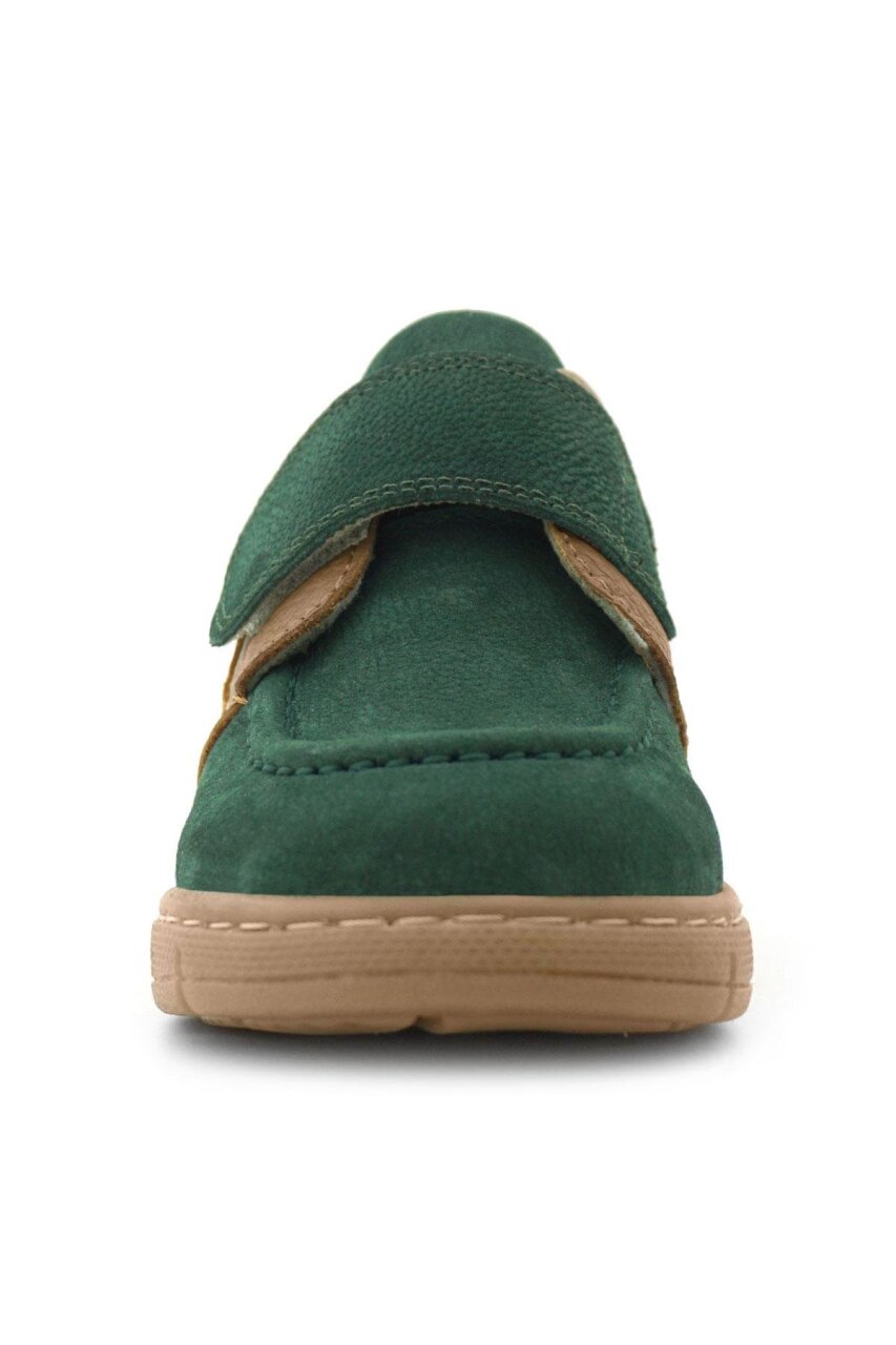 Rakerplus Hakiki Deri Yeşil Taba Cırt Cırtlı Bebek Bot - 4