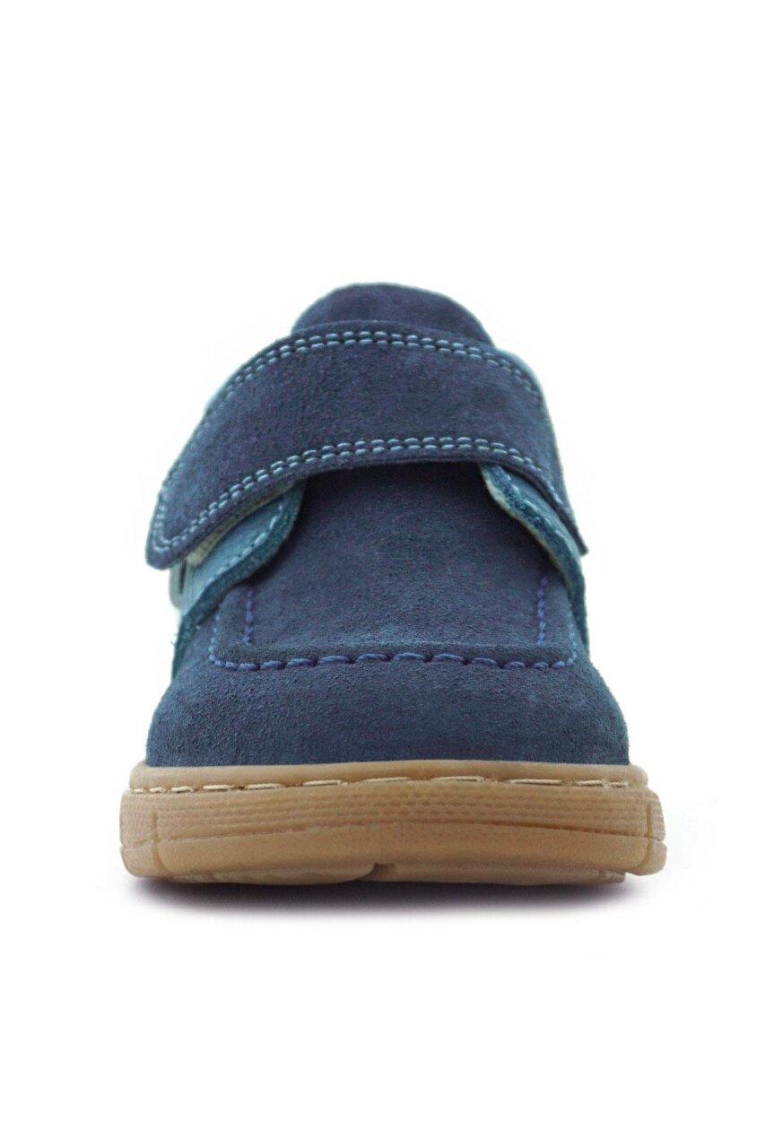 Rakerplus Genuine Leather Blue Velcro Baby Boots - 4