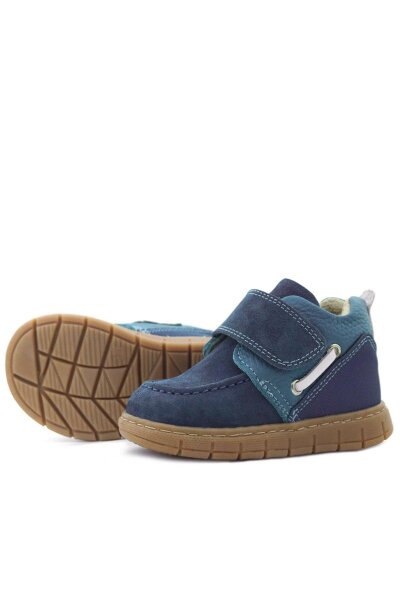 Rakerplus Genuine Leather Blue Velcro Baby Boots - 7