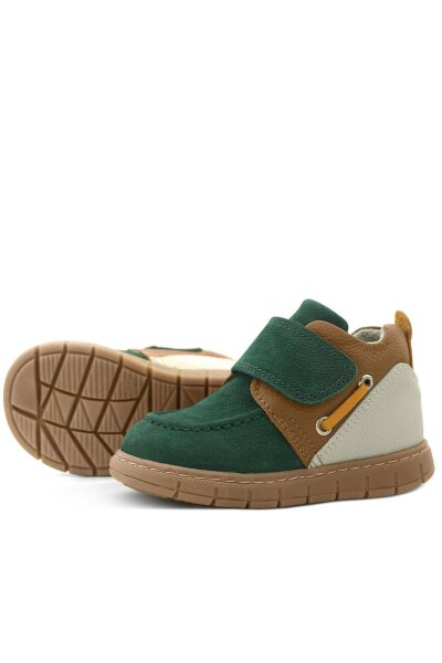 Rakerplus Hakiki Deri Yeşil Taba Cırt Cırtlı Bebek Bot - 7