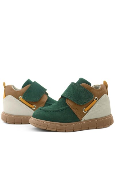 Rakerplus Hakiki Deri Yeşil Taba Cırt Cırtlı Bebek Bot - 8