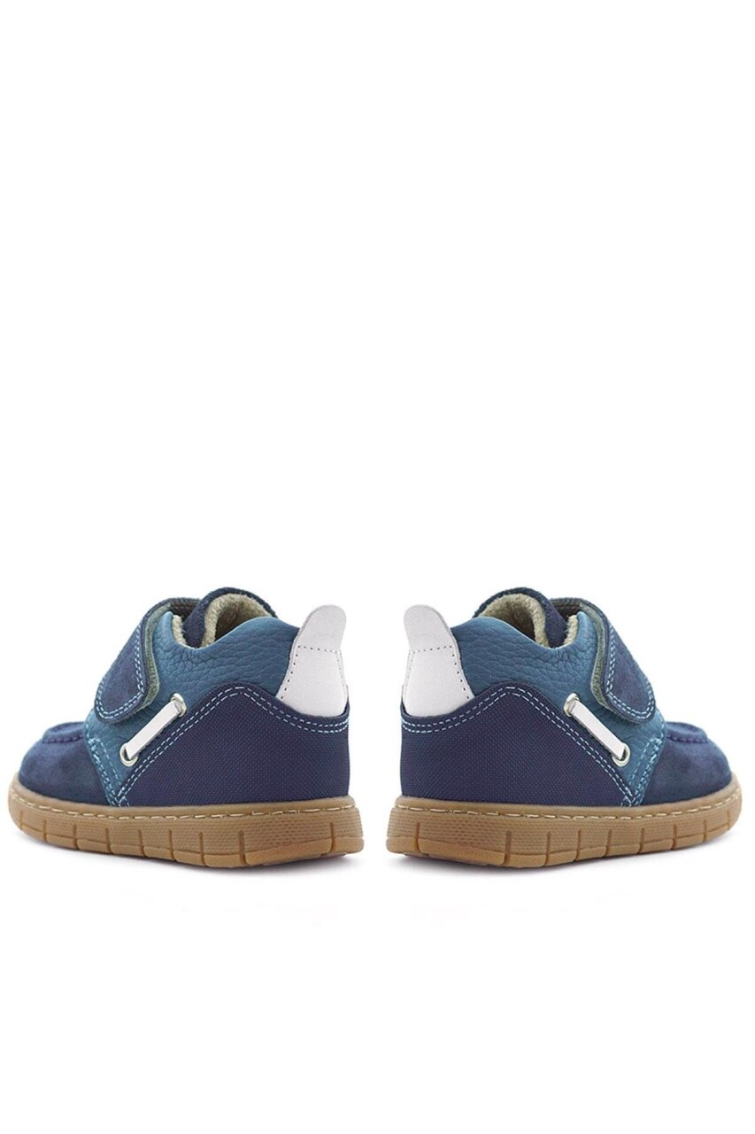 Rakerplus Genuine Leather Blue Velcro Baby Boots - 9