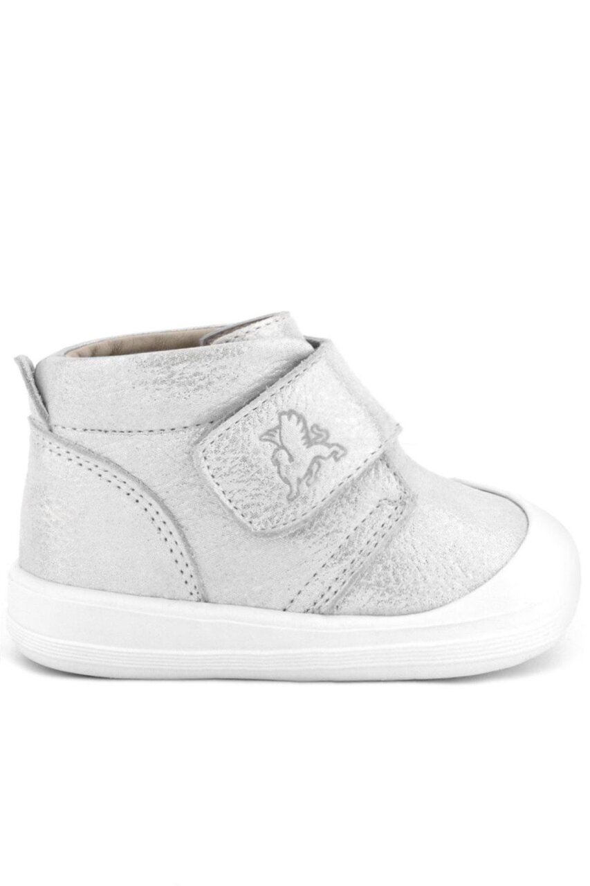 Rakerplus Yoohoo Hakiki Deri Beyaz Simli Cırtlı Unisex Bebek Bot - 3