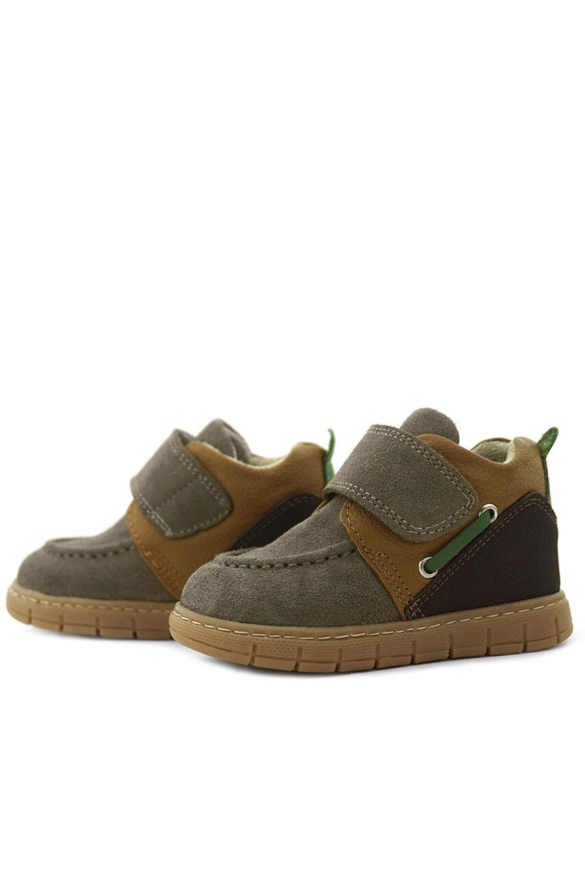 Rakerplus Hakiki Deri Kum Kahve Cırt Cırtlı Bebek Bot - 6