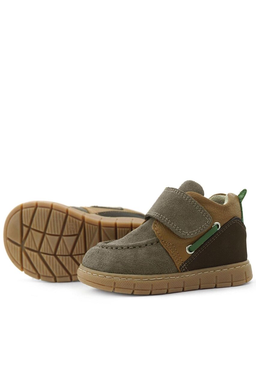 Rakerplus Hakiki Deri Kum Kahve Cırt Cırtlı Bebek Bot - 7