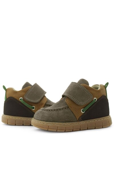 Rakerplus Hakiki Deri Kum Kahve Cırt Cırtlı Bebek Bot - 8