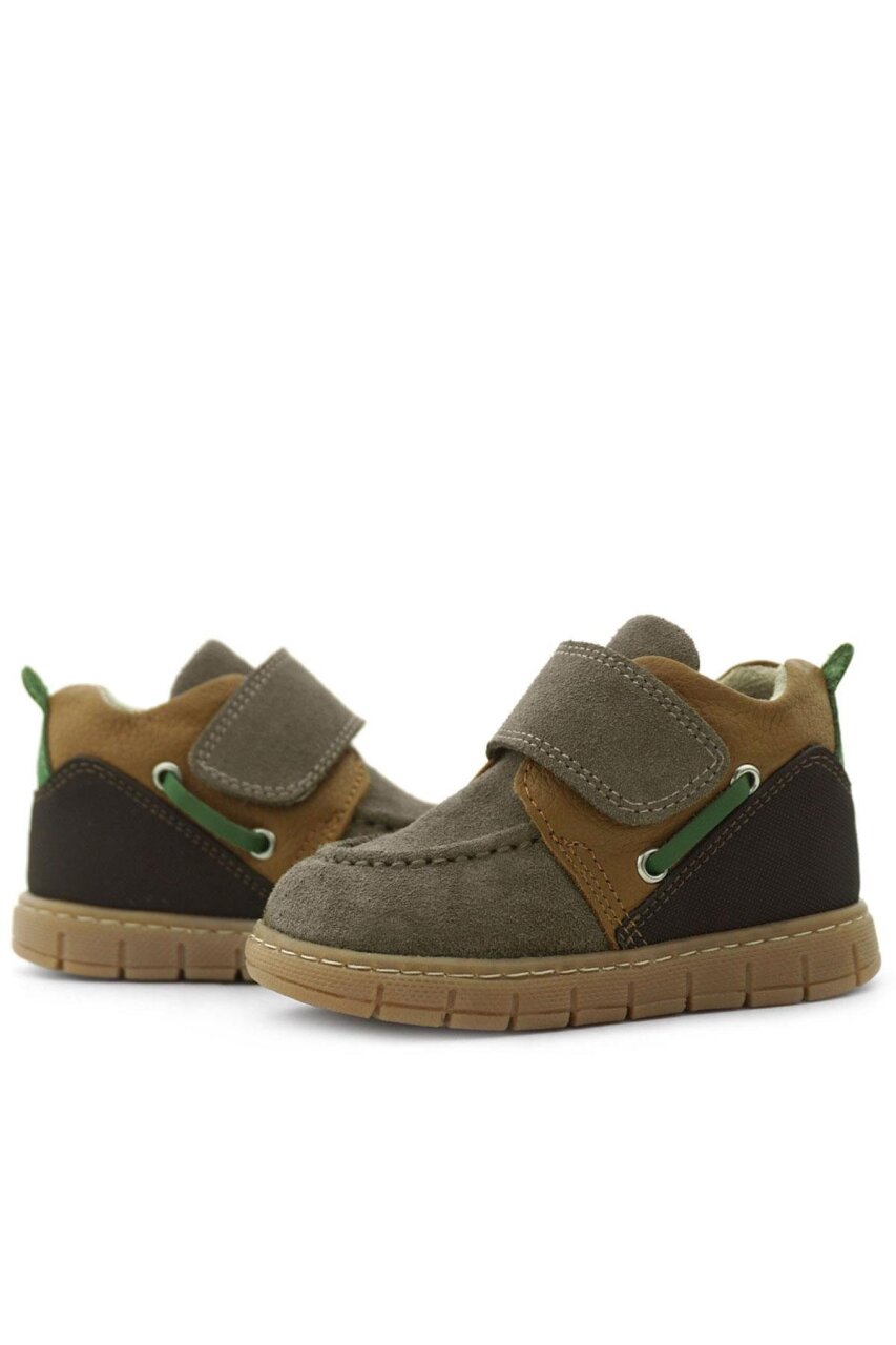 Rakerplus Hakiki Deri Kum Kahve Cırt Cırtlı Bebek Bot - 8