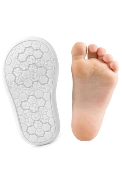 Rakerplus Yoohoo Hakiki Deri Beyaz Simli Cırtlı Unisex Bebek Bot - 10