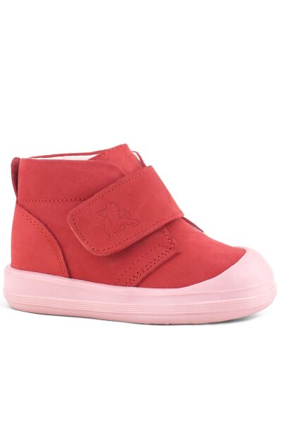 Rakerplus Yoohoo Genuine Leather Pomegranate Pink Velcro Baby Girl Boots - Rakerplus