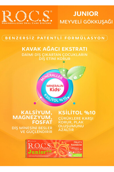 R.O.C.S. Junior Diş Macunu 6-12 Yaş 60 ml Meyveli Gökkuşağı - 5