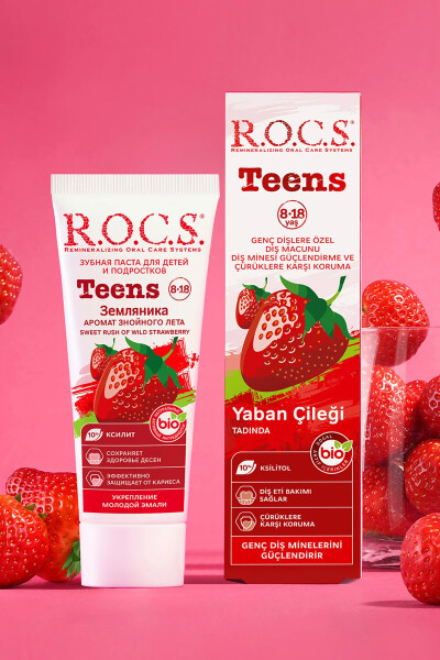 R.O.C.S. Teen Yaban Çileği Diş Macunu 8-18 Yaş 60 ml - 5