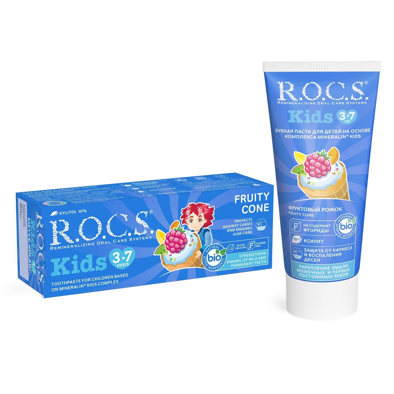 معجون أسنان للأطفال من 3 إلى 7 سنوات من R.O.C.S.، بنكهة الفواكه المخروطية، 35 مل - 3